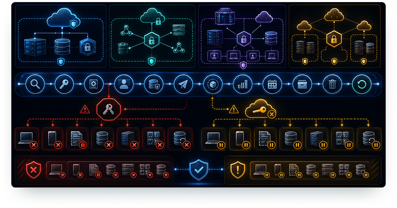 Encryption and key control lifecycle architecture graphic