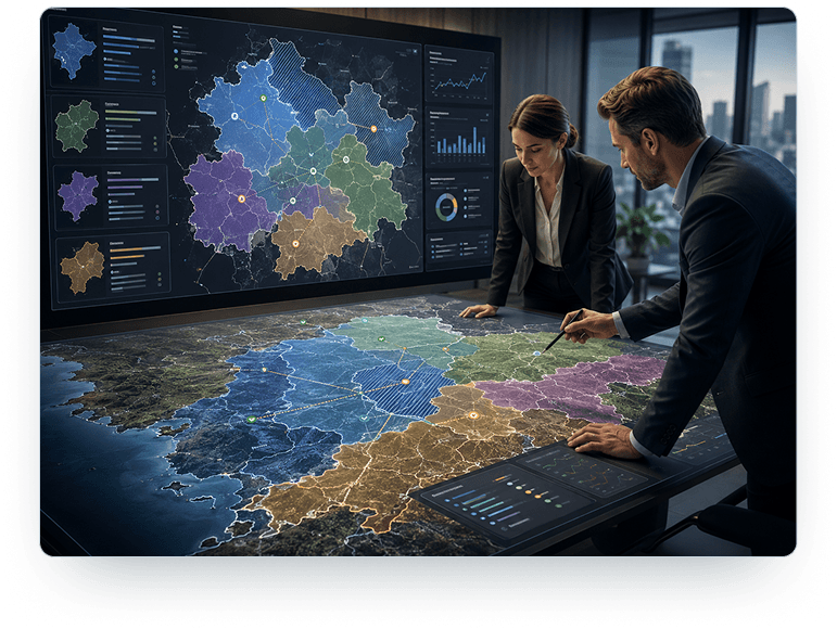 Regional hosting boundaries analysis dashboard