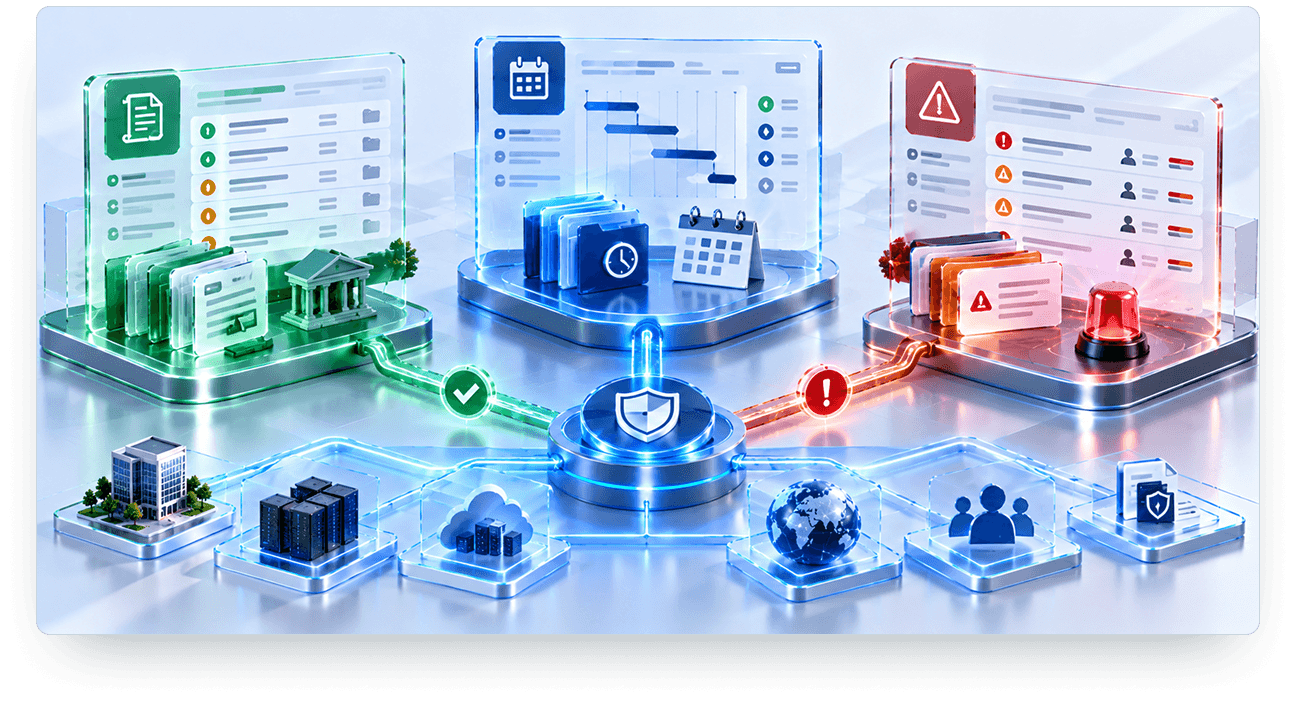 Registry, owners, escalation and evidence illustration