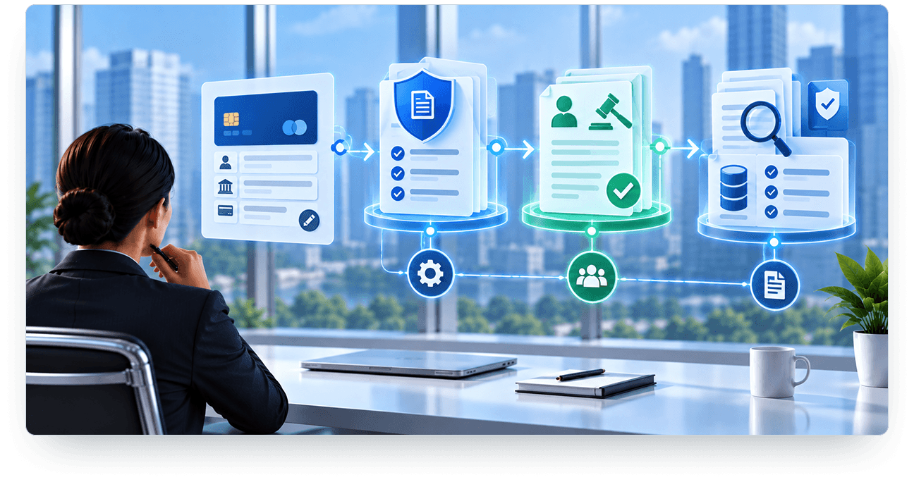Financial operations governance annotated illustration