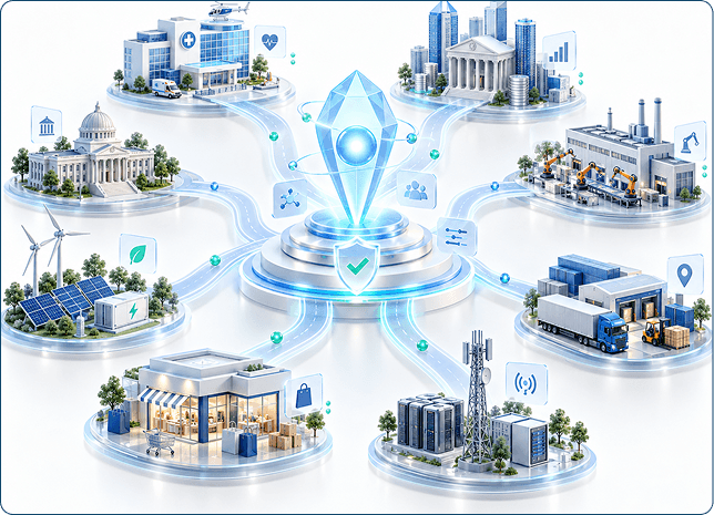 Governed operating solution network illustration