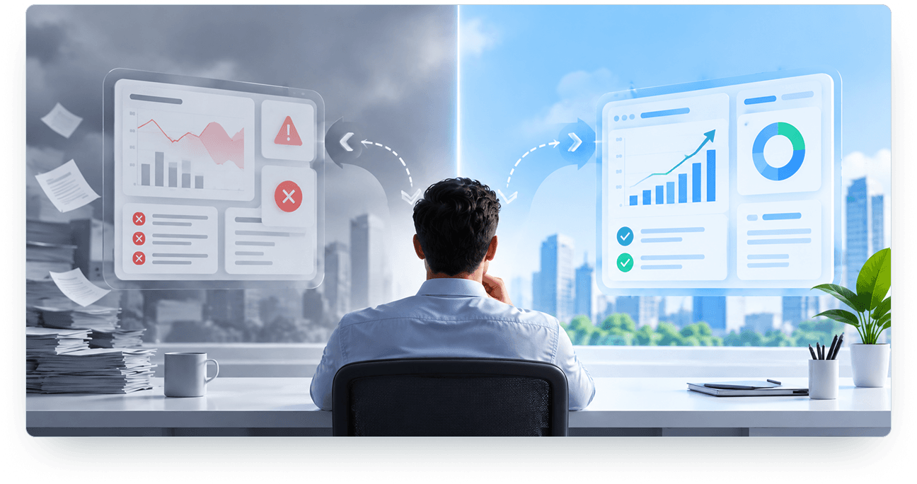 Observational and comparative shadow mode interface illustration
