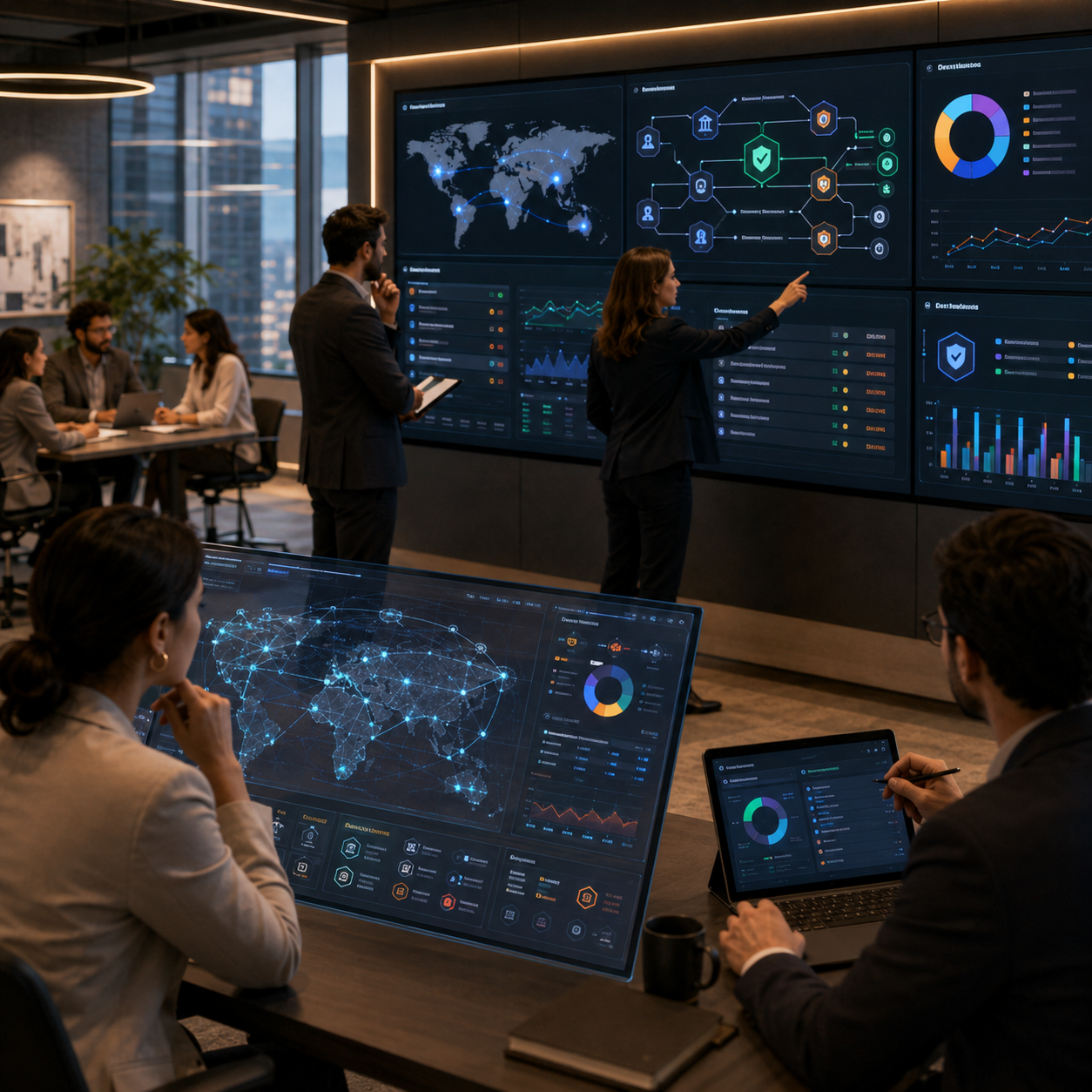 Business operations intelligence dashboard view