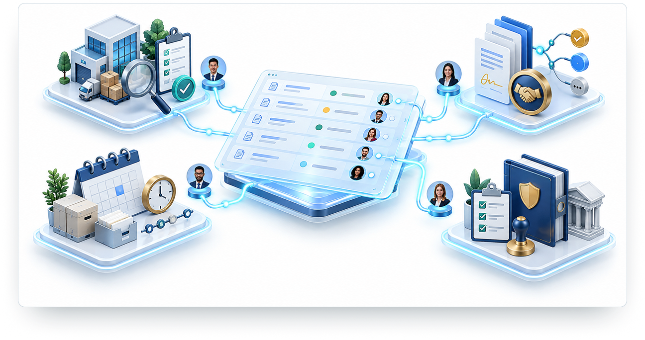 Procurement, vendors, policy and records obligations diagram